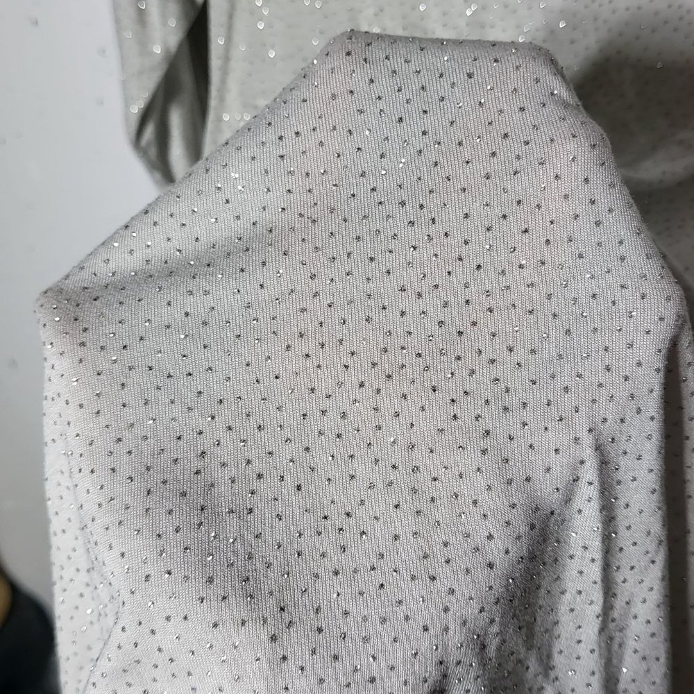 Jennifer Lopez Glacier Silver Embellished Blouse Size 0X Bling New Years NWT - Picture 4 of 12